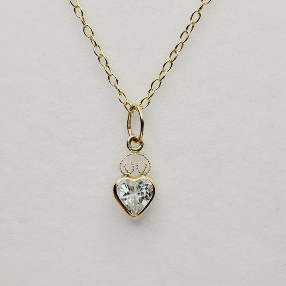 14K Yellow Gold Genuine Blue Topaz (0.60ct) Pendant